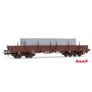 Jouef HO - Vagão Plataforma, com carga de blocos, SNCF: HJ6151