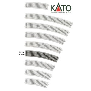 Kato HO - Trilho Curva R550-22,5°: 2-210
