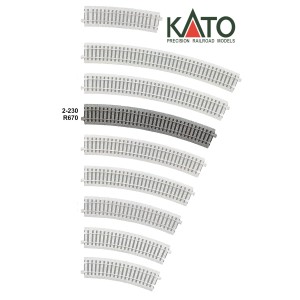 Kato HO - Trilho Curva R670-22,5°: 2-230