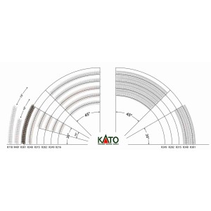 Kato N - Trilho Curva - R381, 30,0° - 20-140