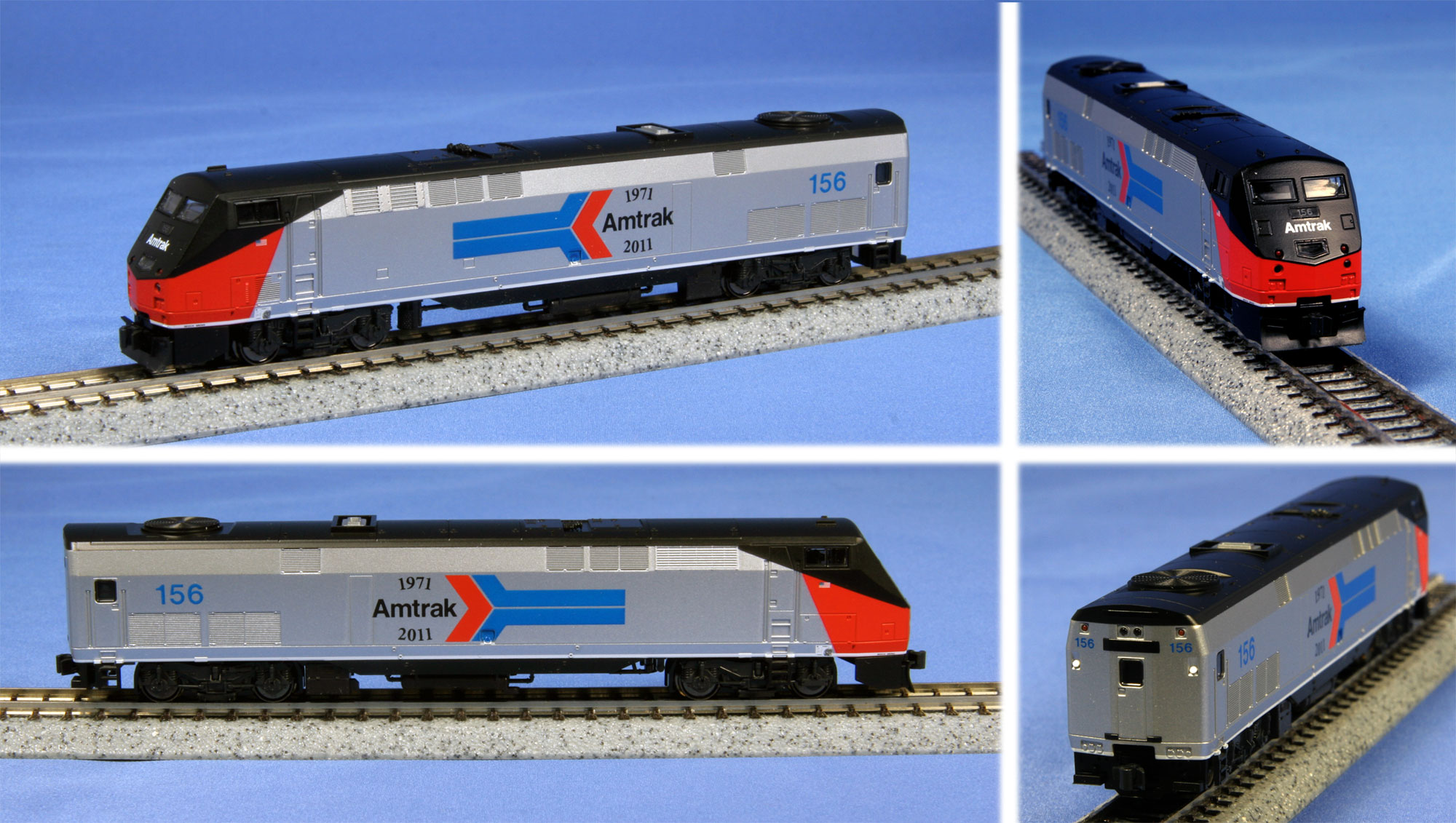 P42 Amtrak 40th Anniversary PhaseⅠ Kato N - Locomotiva GE P42 Amtrak 40th Anniversary Phase I #156